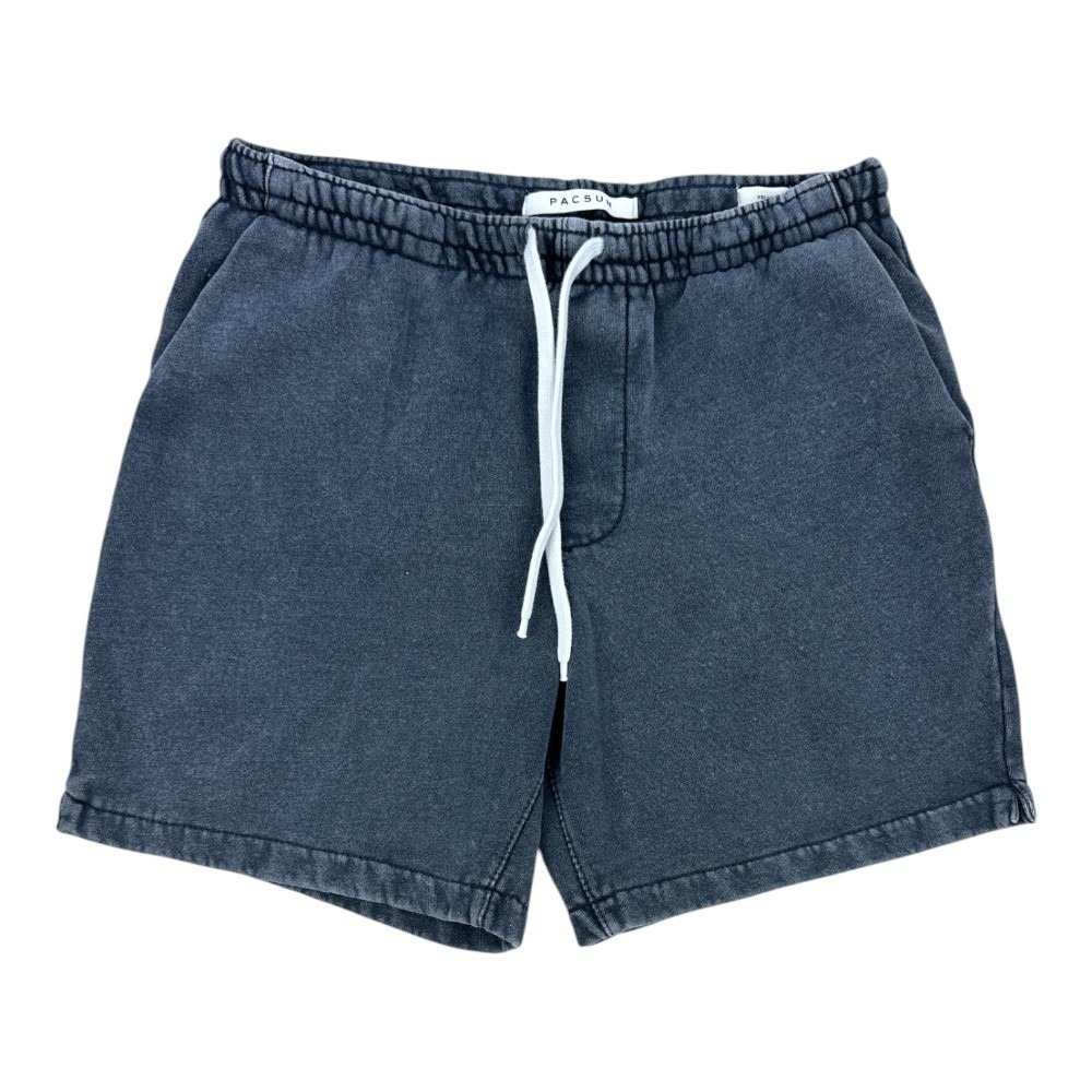 PacSun Men's Small Volley Fleece Sweat Shorts Charcoal Gray Mineral Wash
